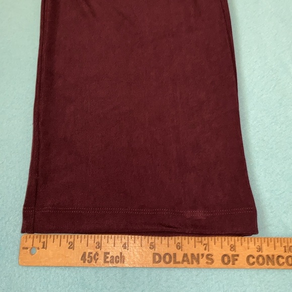 CHICO’S set TRAVELERS cardigan and no tummy pull on pants burgundy NEW size 12 - Picture 15 of 16